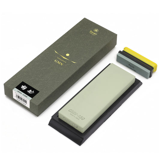 Suehiro Gokumyo GMN150 grit 15000 ultra honing sharpening stone with dual cleaner