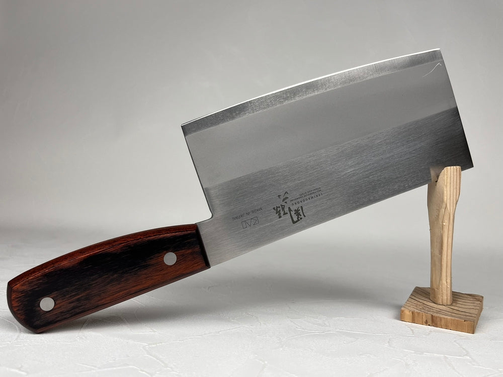 KAI Seki Magoroku 3mm thick Chinese cleaver 175 mm Mo.V steel brown handle