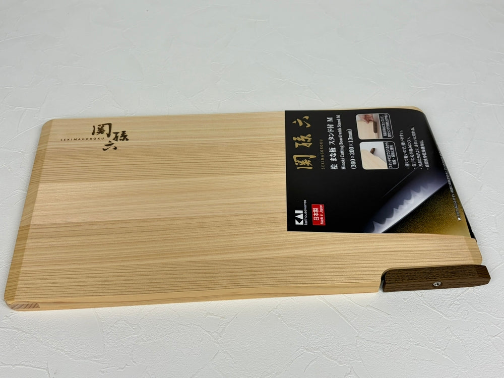 Seki Magoroku AP-5225 Hinoki Cutting Board with Built-in Stand 360 x 200 mm