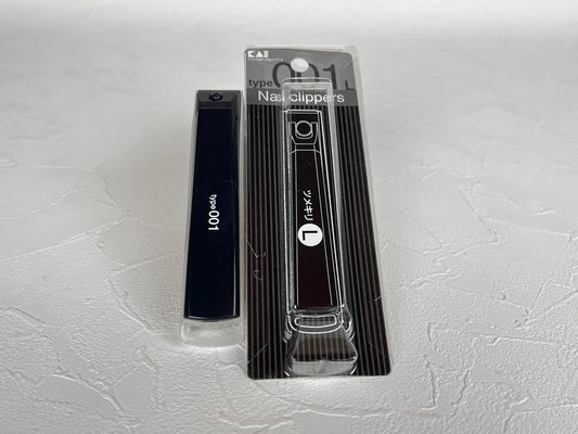 KAI Nail clipper type 001 L black KE-0123 resin body sharp stainless edge
