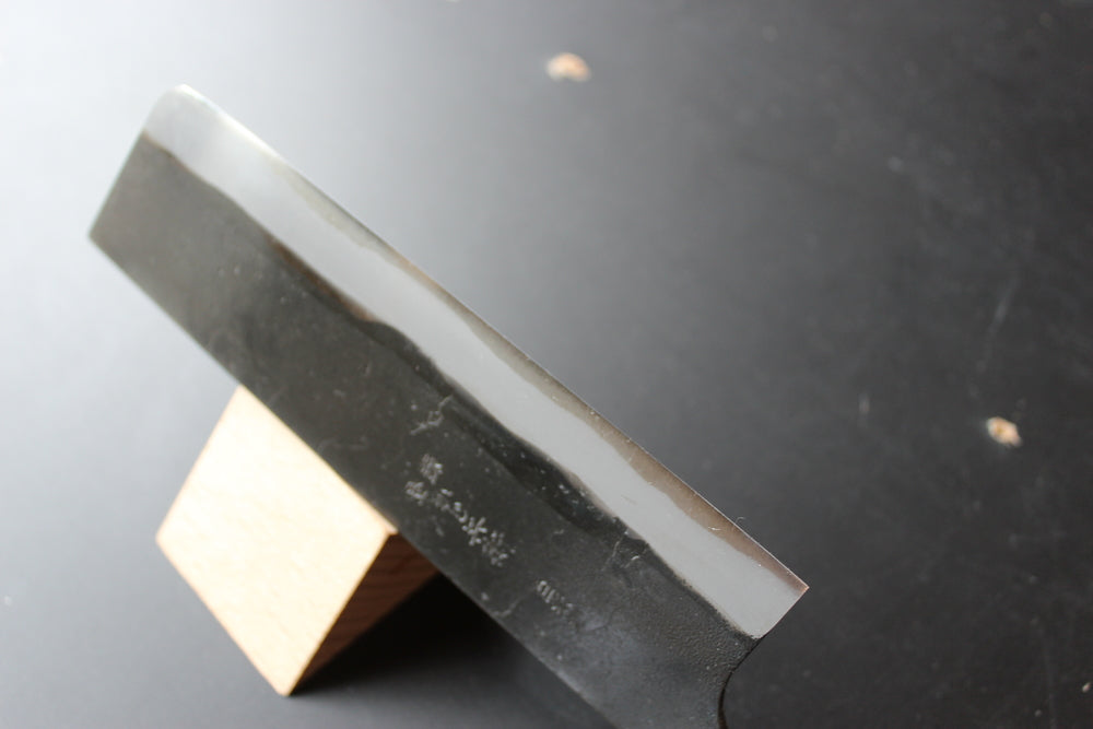 Kajibee kurouchi white steel 2 core Nakiri knife 165 mm Magnolia handle