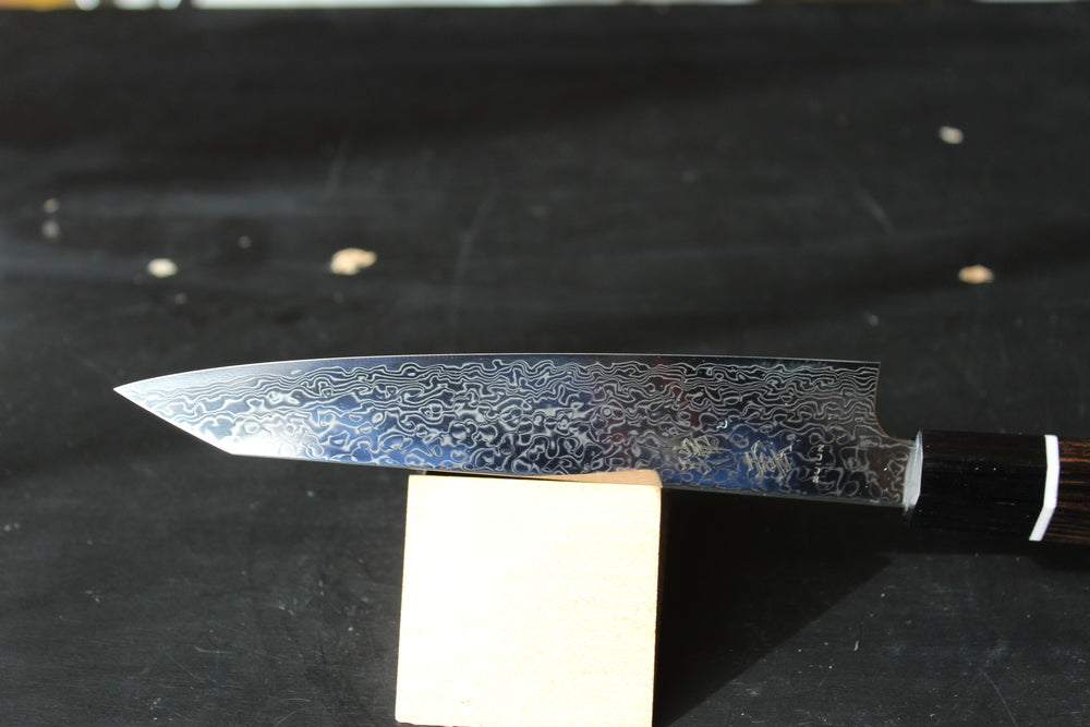 Seki Kanetsugu Zuiun SG2/R2 powder steel  petty knife Bunka 150 mm 64 damascus
