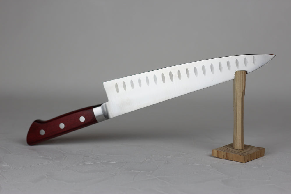 Seki Souma Molybdenum steel Hollow Gyuto chef knife 210 mm Red handle US stock