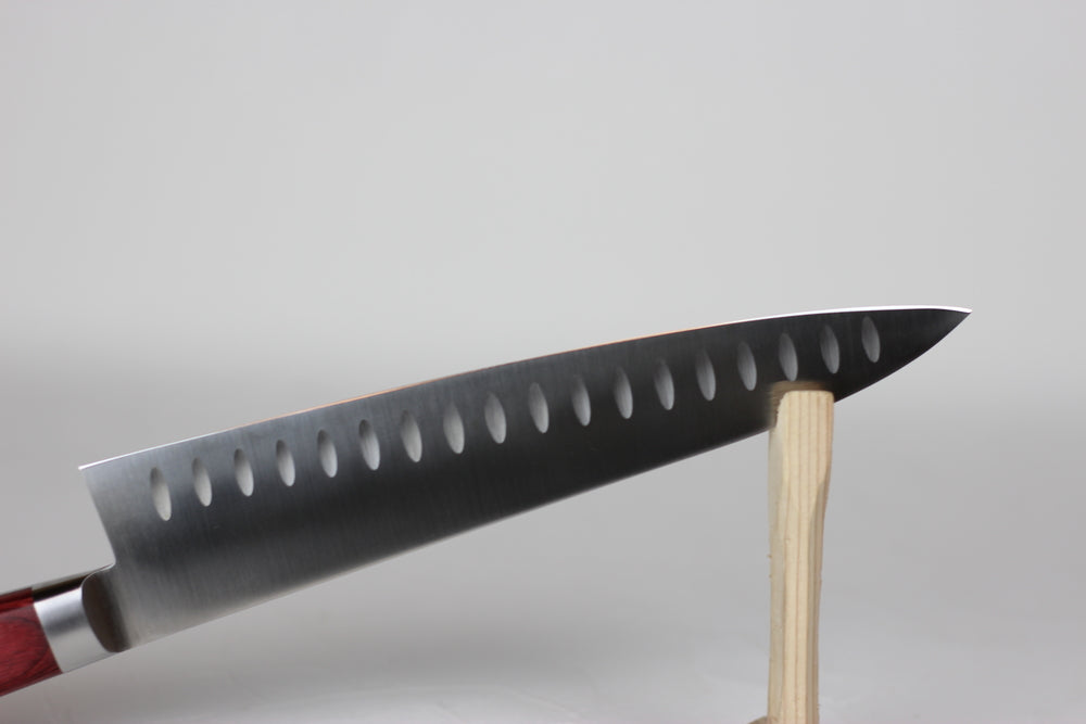 Seki Souma Molybdenum steel Hollow Gyuto chef knife 210 mm Red handle US stock