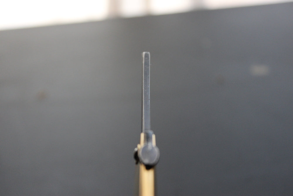 Higonokami folding knife Aogami Warikomi 75 mm Mitsuo Saku brass handle US stock