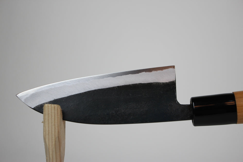 Daisuke Nishida Small fillet knife 110 mm white 1 steel core Kurouchi hand forge welding