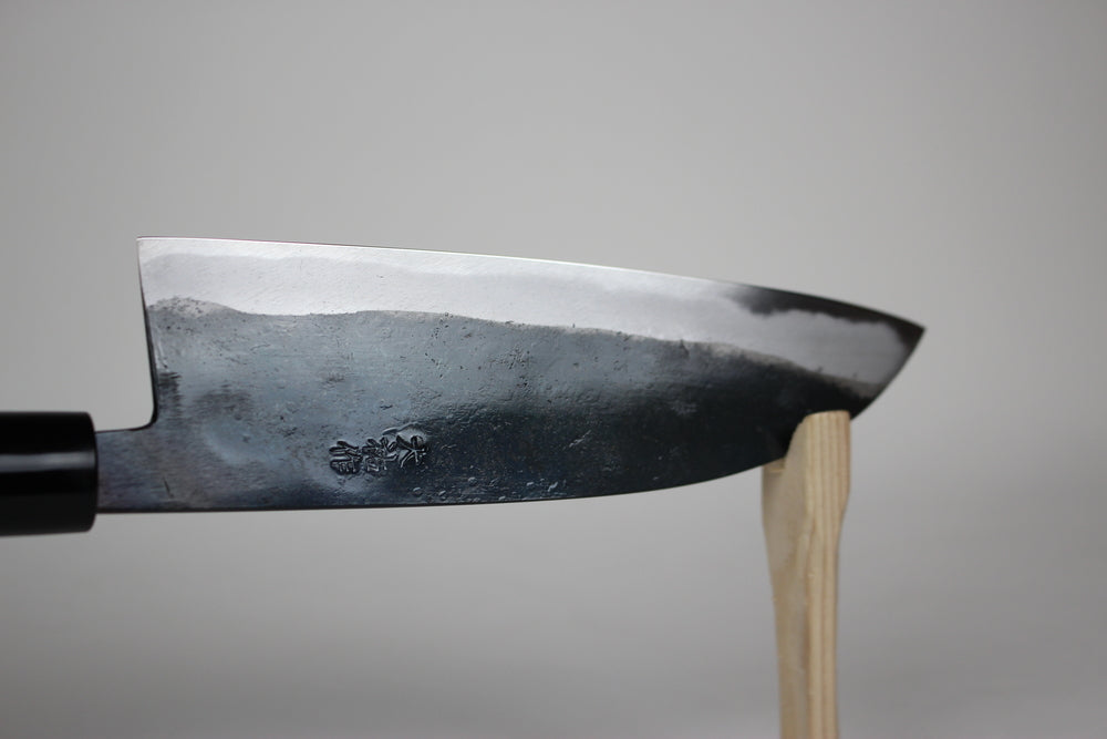 Daisuke Nishida white 1 Santoku knife 180 mm Kurouchi hand forge welding