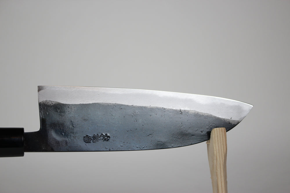 Daisuke Nishida white 1 Santoku knife 180 mm Kurouchi hand forge welding
