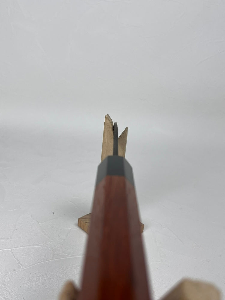Ohishi Tadafusa SLD X hammered tsuchime Kurouchi petty knife 135 mm red wood octagon handle