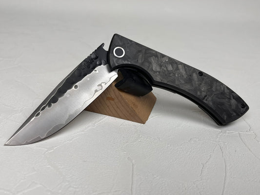 Nigara SG2 kurouchi tsuchime folding knife 96 mm edge length Carbon fiber handle