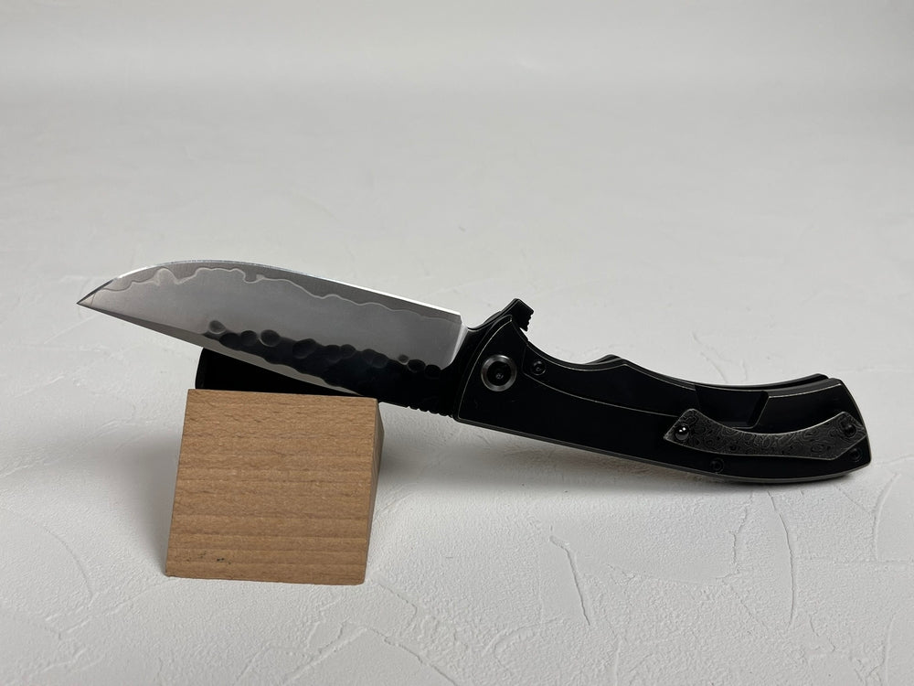 Nigara SG2 kurouchi tsuchime folding knife 96 mm edge length Carbon fiber handle