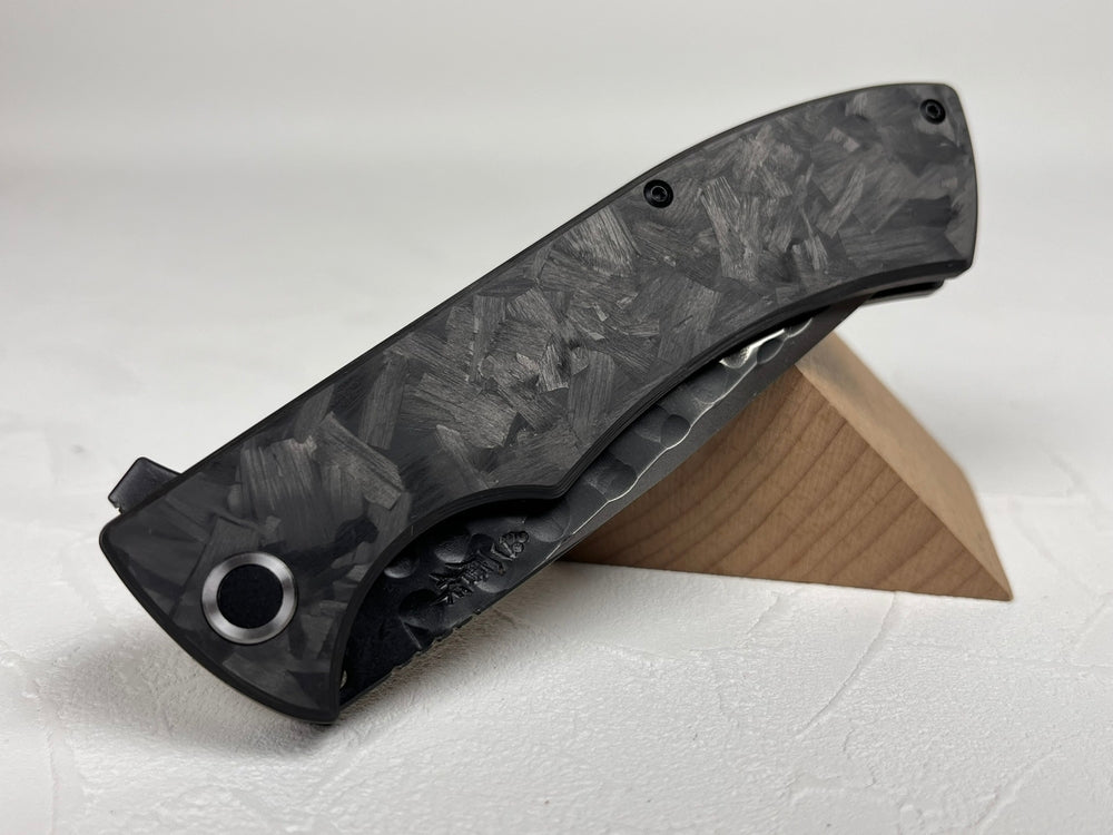 Nigara SG2 kurouchi tsuchime folding knife 96 mm edge length Carbon fiber handle