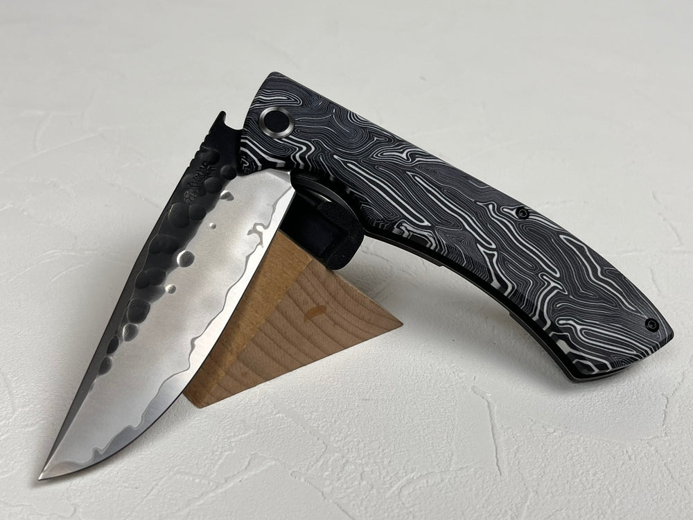 Nigara SG2 kurouchi tsuchime folding knife 96 mm edge length G10 handle