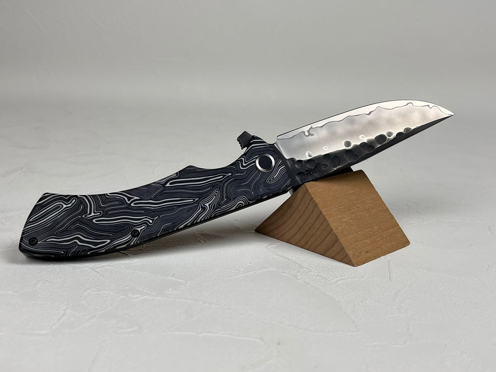 Nigara SG2 kurouchi tsuchime folding knife 96 mm edge length G10 handle