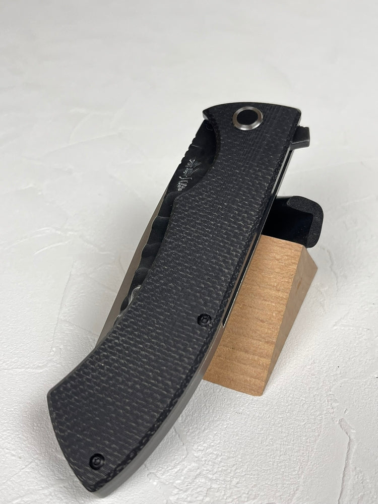 Nigara SG2 kurouchi tsuchime folding knife 96 mm edge length Micarta handle