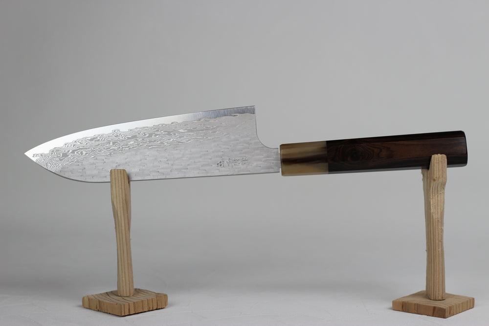 Nigara Hamono VG XEOS Tsuchime Santoku knife 170mm