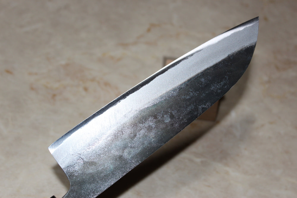 Japanese Kurouchi Santoku knife Blue 1 steel 165 mm walnut handle Tadayoshi