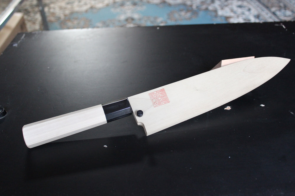 Goh Yoshihiro 210 mm (8.25 inch) Aogami super chef's knife with Saya