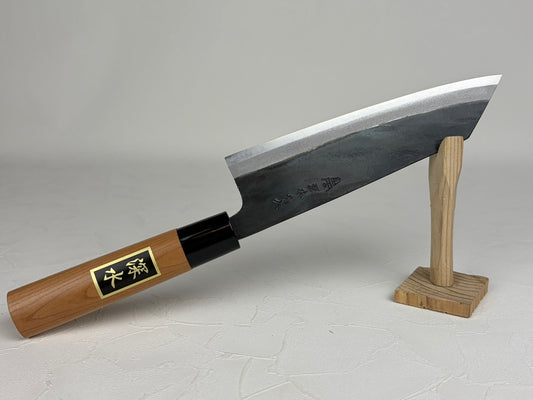 Blue steel 2 Kurouchi Kiritsuke knife 165 mm Sakura wood handle