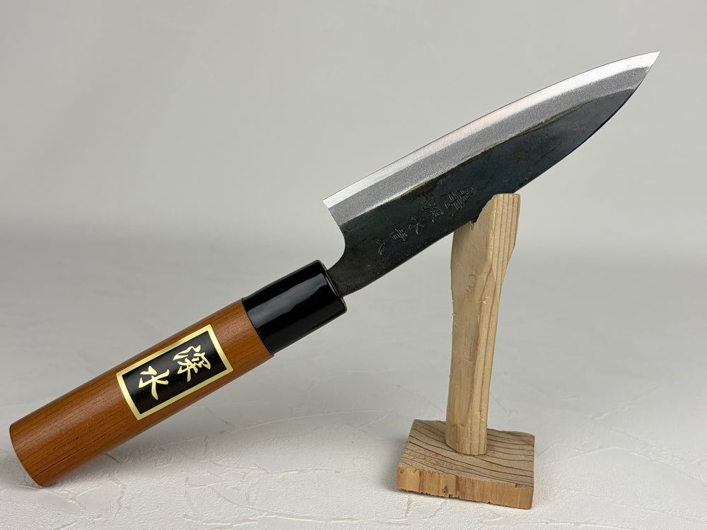 Blue steel 2 Kurouchi petty knife 120 mm Sakura wood handle