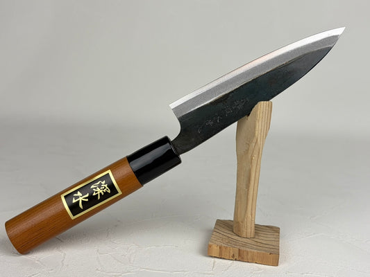Blue steel 2 Kurouchi petty knife 120 mm Sakura wood handle