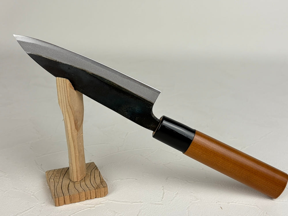 Blue steel 2 Kurouchi petty knife 120 mm Sakura wood handle