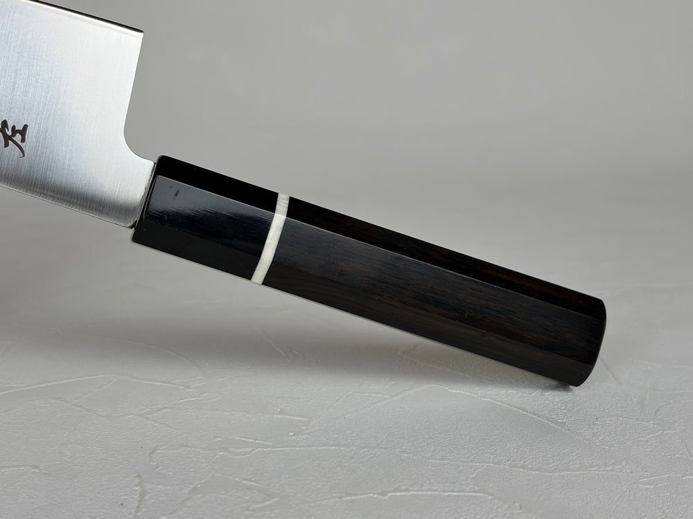 Chikuzen Samonji Ginsan Kiritsuke Gyuto Knife 205mm Ebony Octagonal Handle