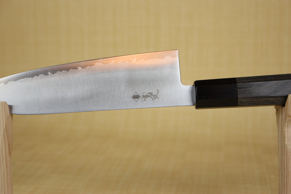 Kanjo HAP40 180 mm Santoku knife Japanese style octagon Gray Handle