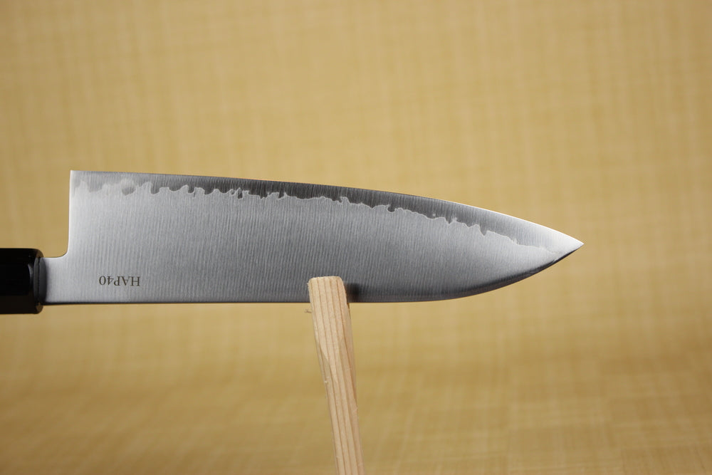 Kanjo HAP40 180 mm Santoku knife Japanese style octagon Gray Handle