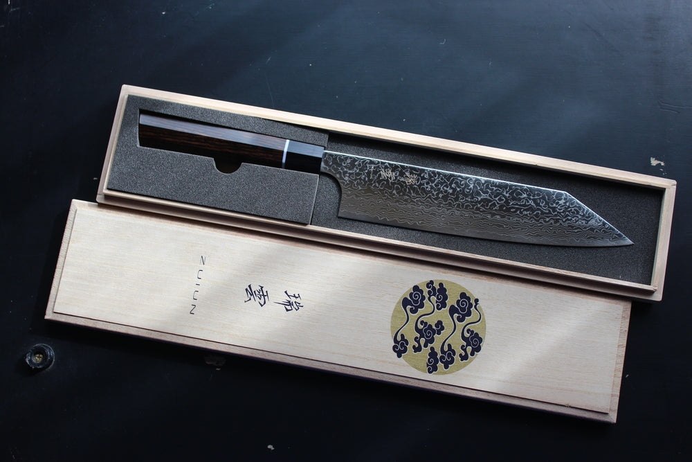 Seki Kanetsugu Zuiun SG2/R2 powder steel chef knife 210 mm 64 damascus USA