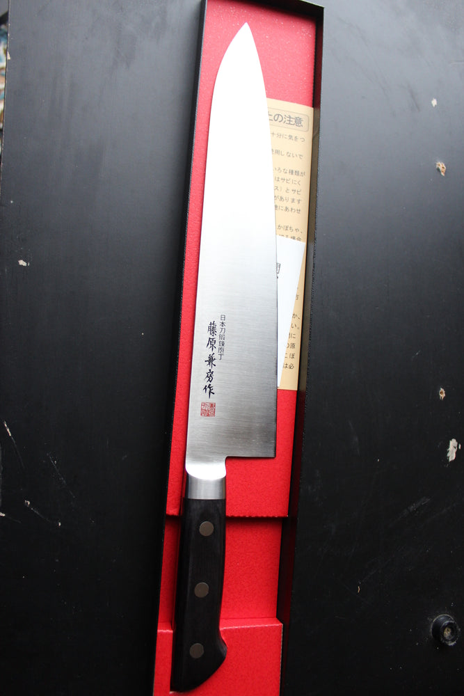 Fujiwara kanefusa 270 mm Molybdenum steel Gyuto Chef knife Black Handle US stock