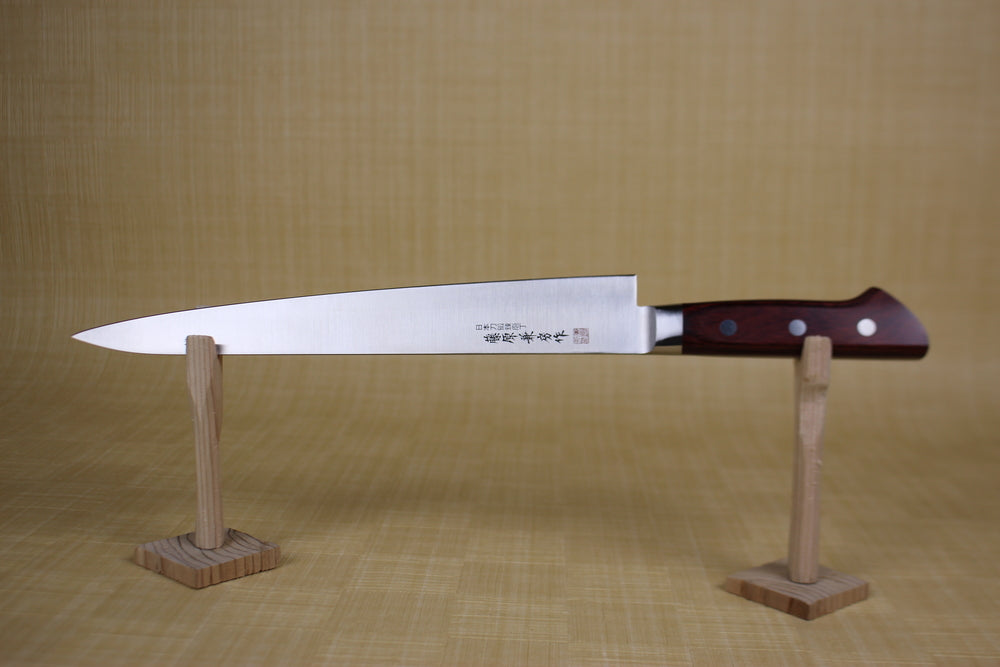 Fujiwara Kanefusa 240 mm Molybdenum steel Chefs knife Red Handle US stock