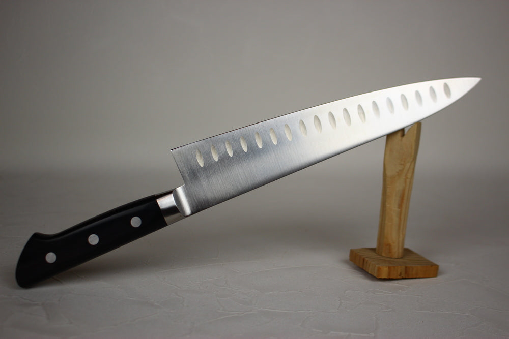 Seki Souma Molybdenum steel Hollow Gyuto chef knife 210 mm Black handle US stock