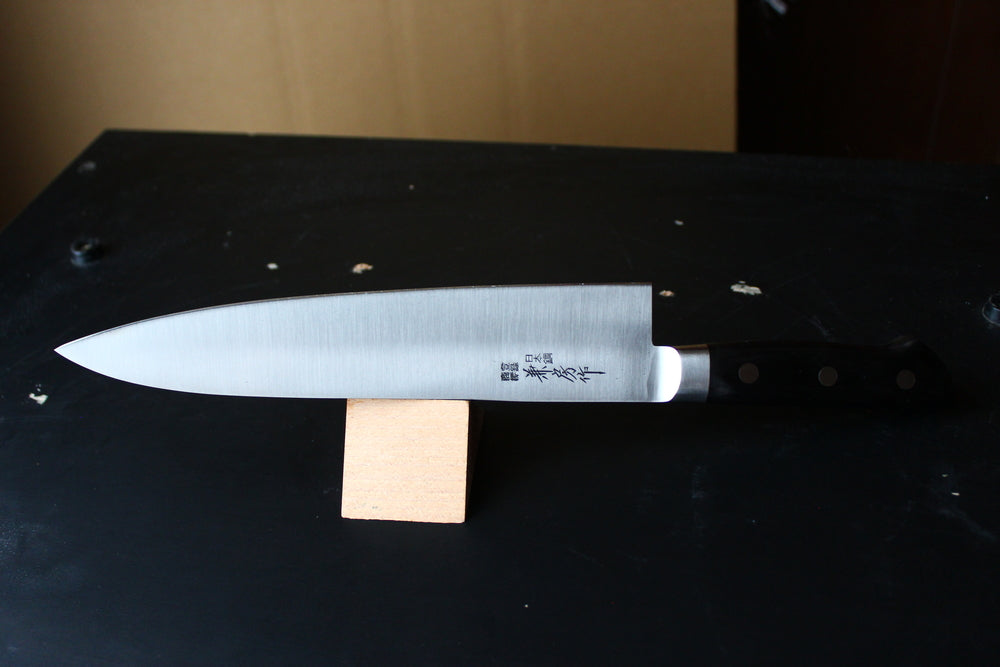 Fujiwara kanefusa 240 mm SK4 carbon steel Chefs knife Black Handle US stock