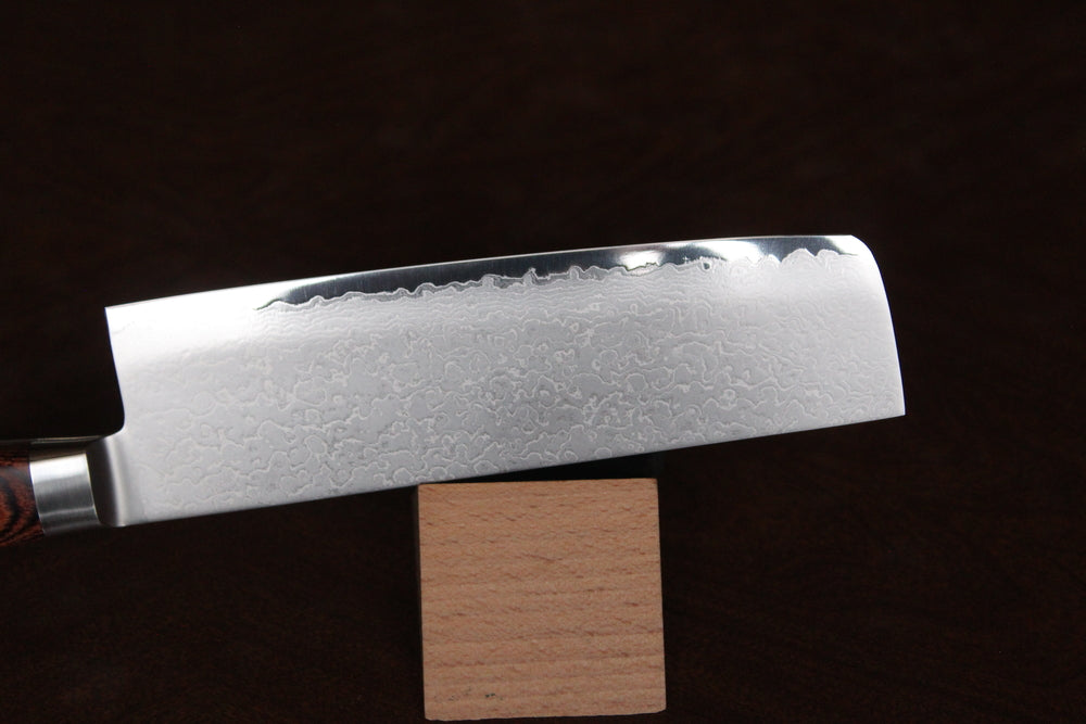 Kyoto Tamahagane 63 layer Damascus Molybdenum steel Nakiri knife 180 mm US stock