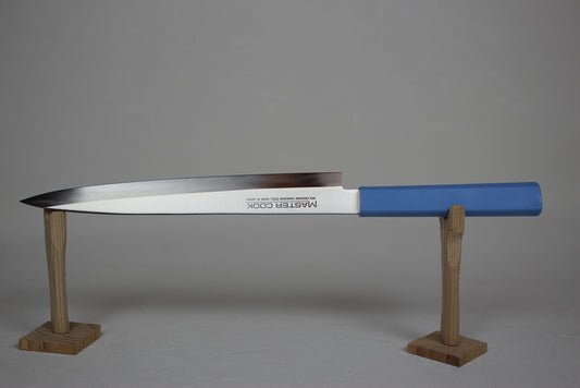 Kataoka MASTER COOK 24cm Premium Yanagiba Knife with Antibacterial Blue Handle US stock