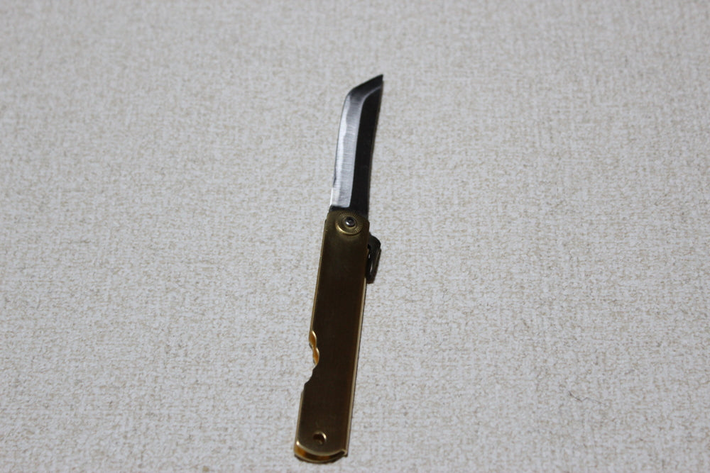 Higonokami Folding pocket knife sword type brass gold handle US stock