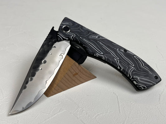 Nigara SG2 kurouchi tsuchime folding knife 96 mm edge length G10 handle