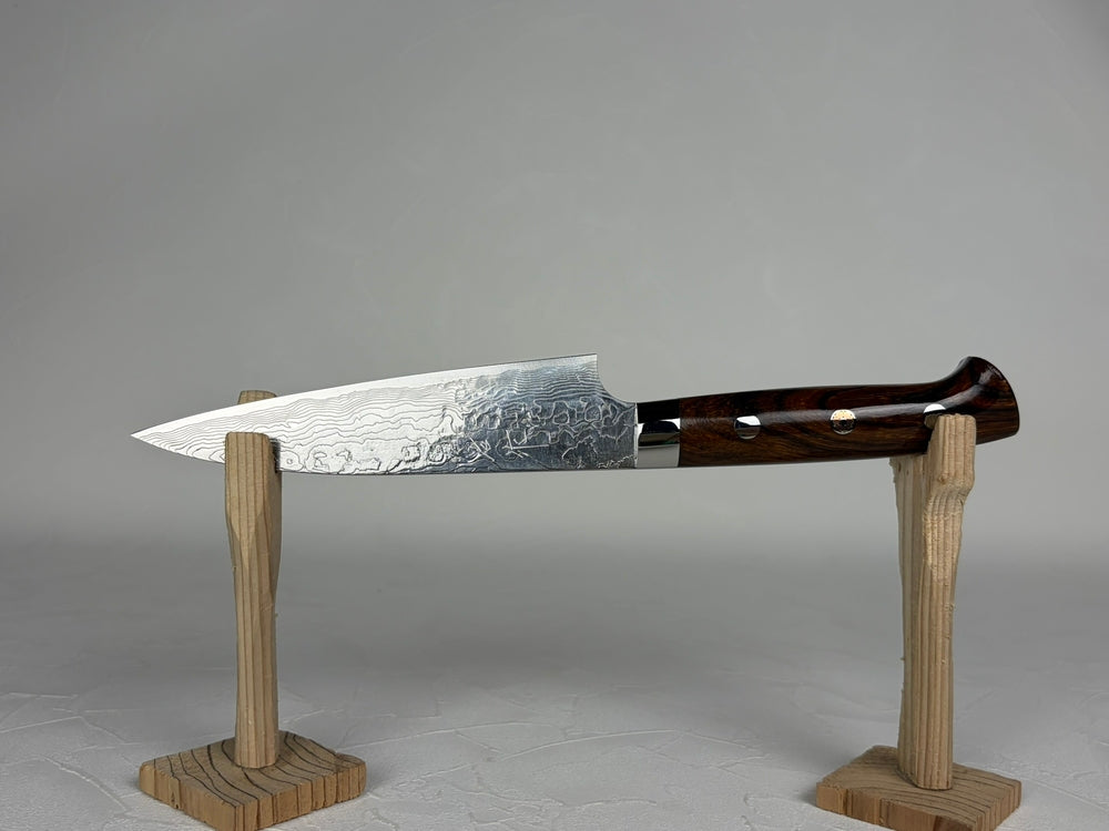 Takeshi Saji R2 SG2 Diamond Damascus Petty Knife 130mm Ironwood Handle