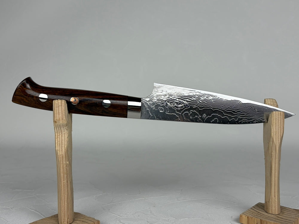 Takeshi Saji R2 SG2 Diamond Damascus Petty Knife 130mm Ironwood Handle