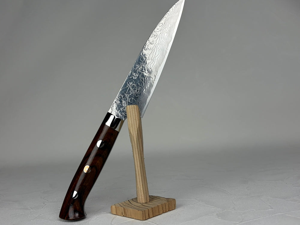 Takeshi Saji R2 SG2 Diamond Damascus Petty Knife 130mm Ironwood Handle
