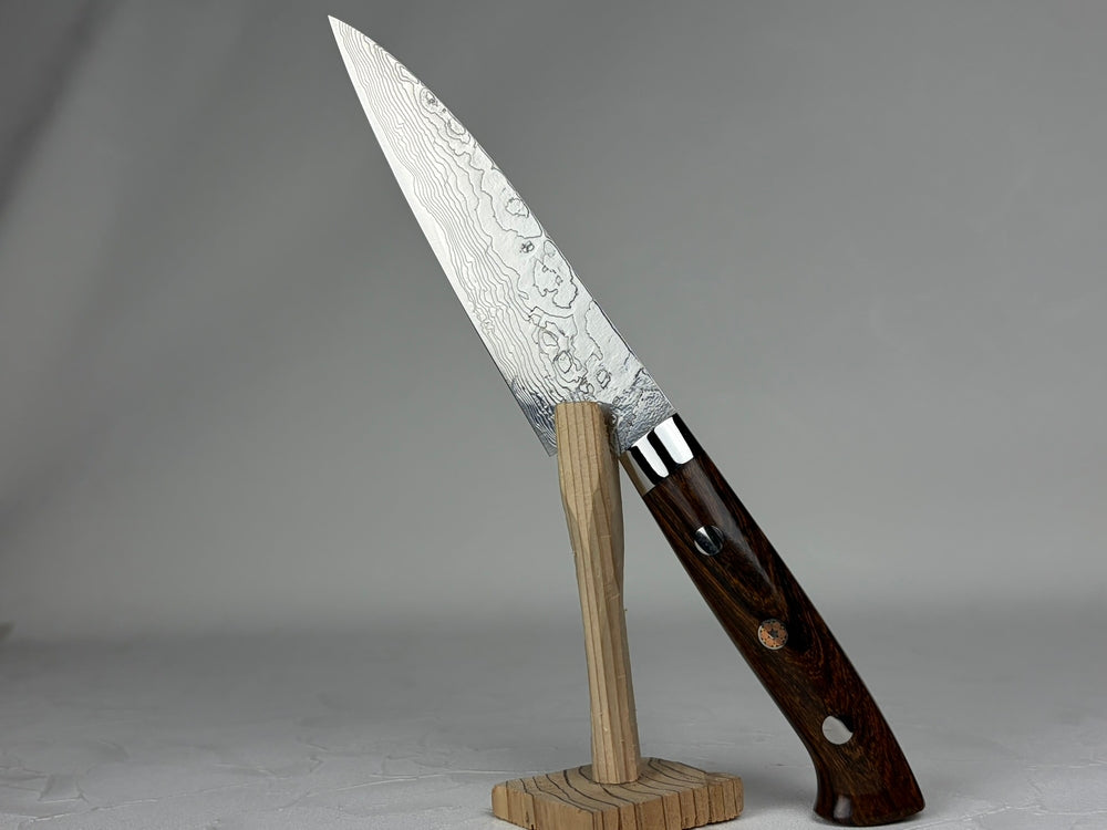 Takeshi Saji R2 SG2 Diamond Damascus Petty Knife 130mm Ironwood Handle