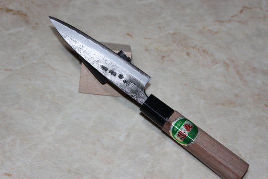 Japanese Kurouchi petty knife Blue 1 steel 120 mm chestnut handle Tadayoshi