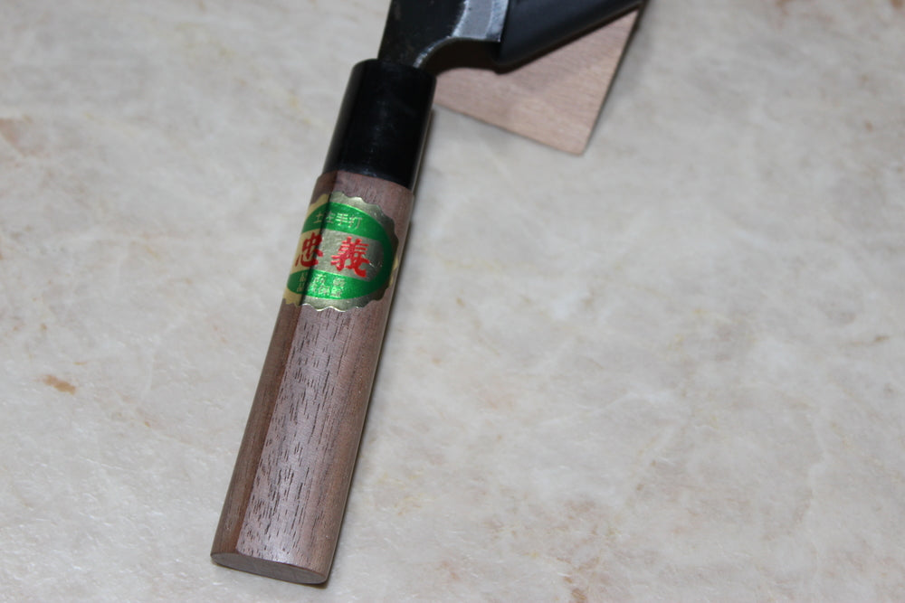 Japanese Kurouchi petty knife Blue 1 steel 120 mm chestnut handle Tadayoshi