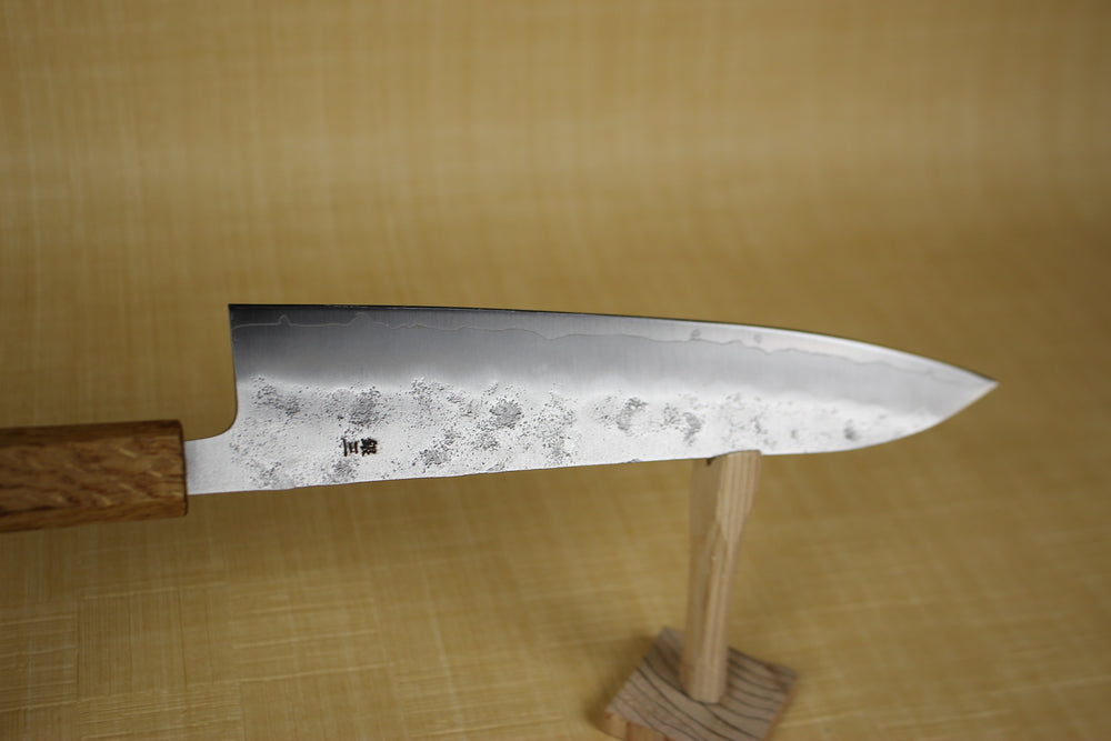 Goh Yoshihiro 210mm chef's knife Gin-san stainless steel Oak Burnt lacquer Handle with Saya