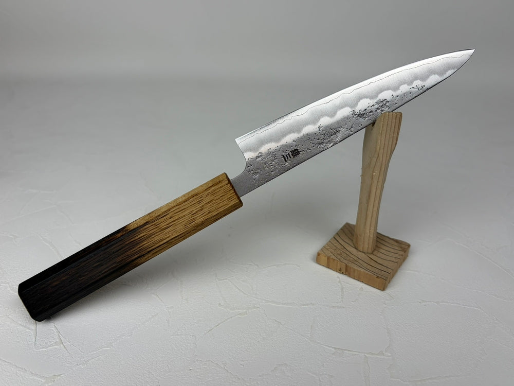 Goh-Yoshihiro Ginsan petty knife 135mm Oak Burnt lacquer Handle with Saya