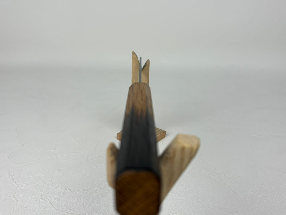 Goh-Yoshihiro Ginsan petty knife 135mm Oak Burnt lacquer Handle with Saya