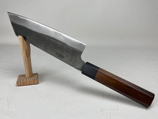 Kyusakichi Blue 1 core Bunka knife 190 mm octagon Bombay blackwood handle