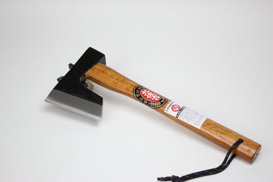 Kyusakichi Camping Hatchet Carbon steel wood axe Oak handle Thick spine