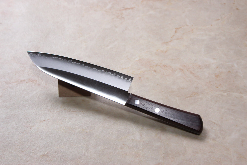 Seki Kanetsugu AUS8 stainless steel Miyabi Isshin Santoku knife 170 mm